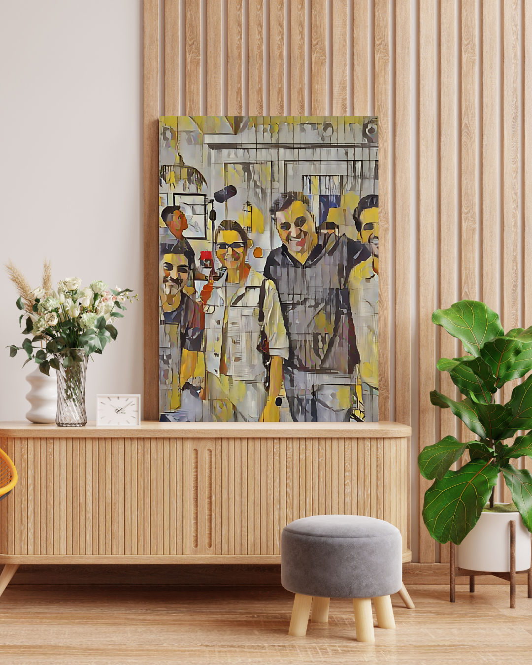 Yellow Lines Wall Art