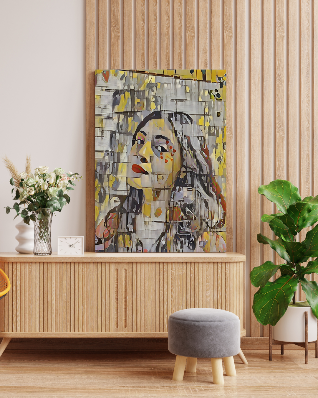 Yellow Lines Wall Art